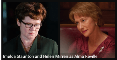 Imelda Staunton and Helen Mirren as Alma Reville