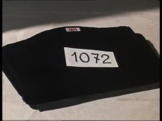 A close-up of Gabrielle's (Audrey Hepburn) new life as a number in The Nun’s Story (1959).